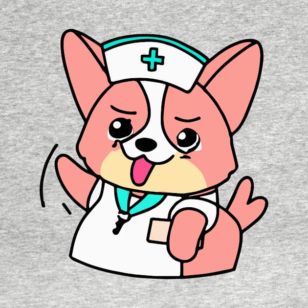 Corgi Nurse Dog Lover Welsh by BetterManufaktur